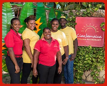 The staff at Ciao Jamaica