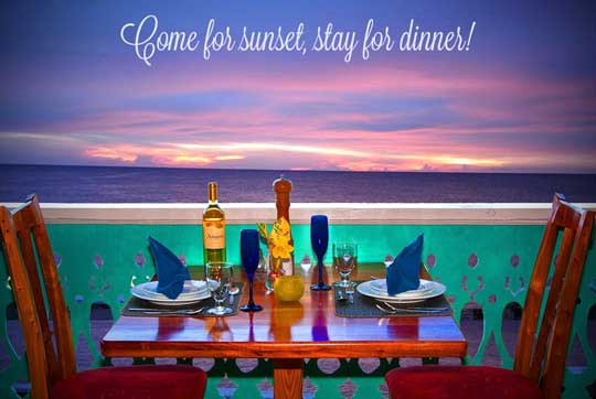 Come for the sunset, stay for dinner